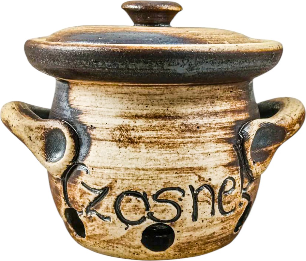 Fokhagyma tároló doboz 0,2L Bézs-barna színben