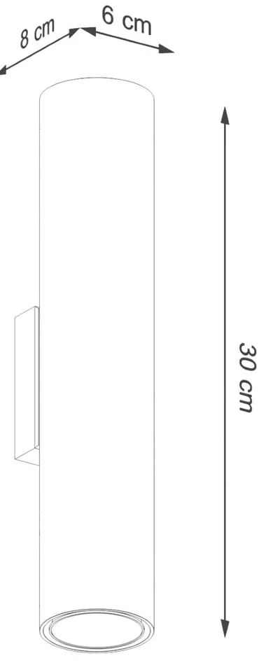 Krémszínű fali lámpa Castro – Sollux