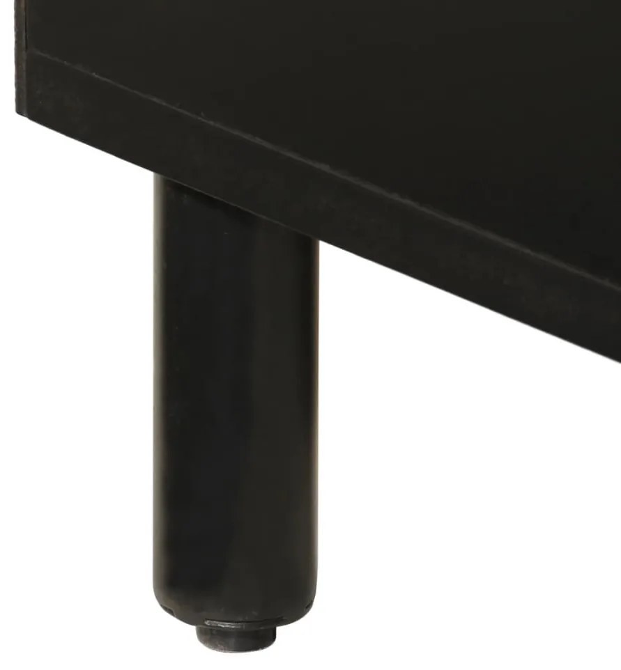 fekete tömör mangófa fürdőszobaszekrény 38 x 33 x 160 cm