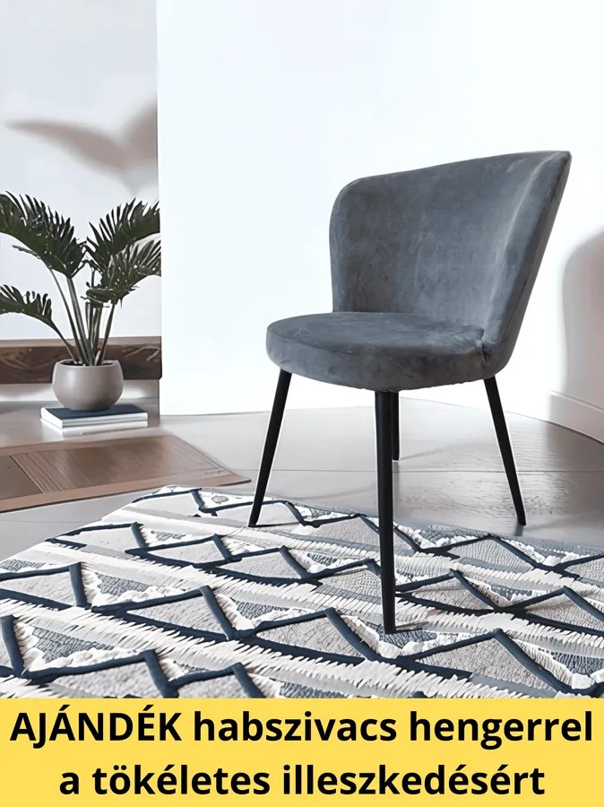 Székhuzat JYSK RISSKOV étkezőszékre (sötétszürke)