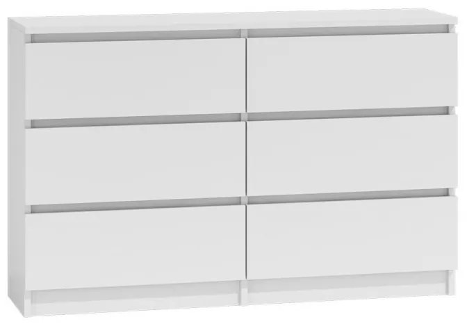 Aldabra M6 120 2X3 komód, 120x75x30 cm, fehér