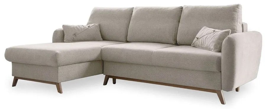 Scandic Lagom bézs kinyitható sarokkanapé, bal oldali - Miuform