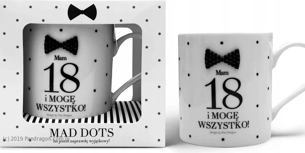 Dots Bögre Elegáns Ajándék Tizennyolc Éves Vagyok 18 Éves És Bármire Képes Vagyok