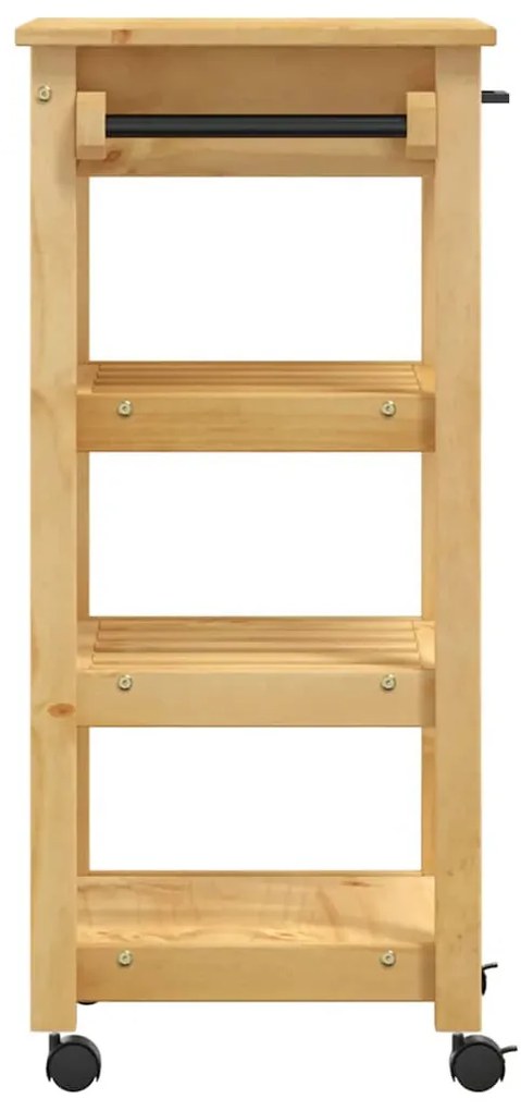 MONZA tömör fenyőfa konyhai kocsi 48 x 40 x 88,5 cm