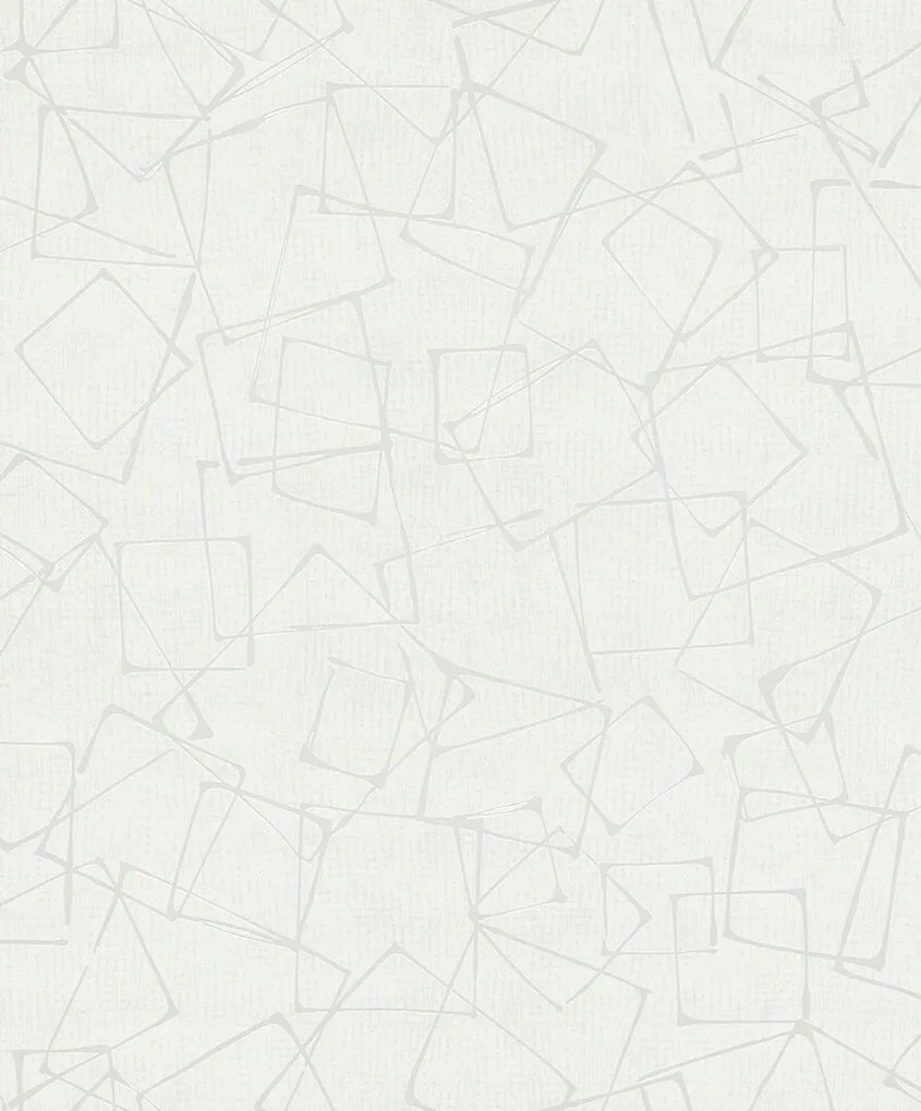 Geometrikus Tapéta Ezüst Négyzetek Mosható Tapéta