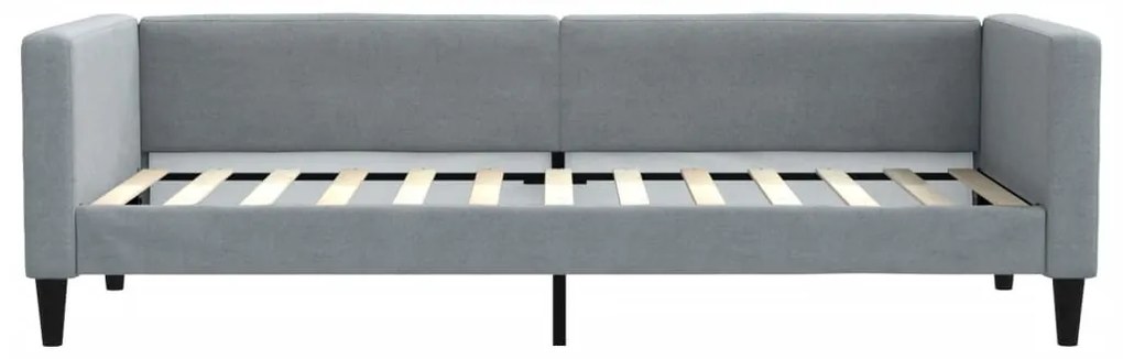 világosszürke szövet kanapéágy matraccal 80 x 200 cm