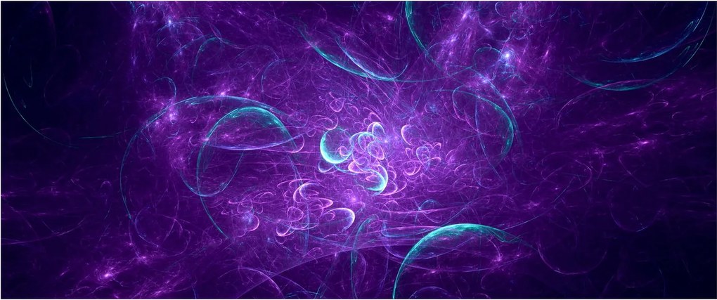 Modern kék absztrakció képe (120x50 cm)