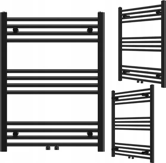 Fürdőszobai Radiátor Létra Radiátor Modern Fekete 80x60 cm Raven