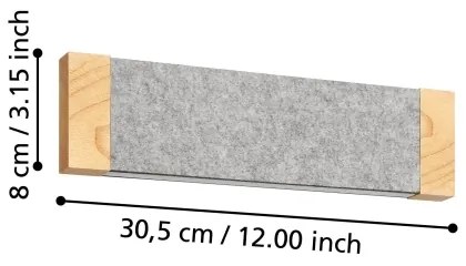 Eglo 390387 - LED Fali lámpa VALLELADO 2xLED/5,4W/230V 3000K