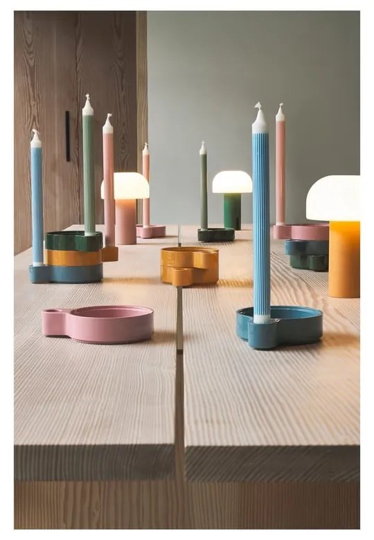 Fehér-zöld LED asztali lámpa (magasság 22,5 cm) Styles – Villa Collection