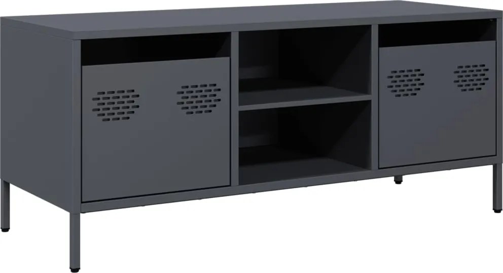 vidaXL antracit hidegen hengerelt acél TV-szekrény 101,5x39x43,5 cm