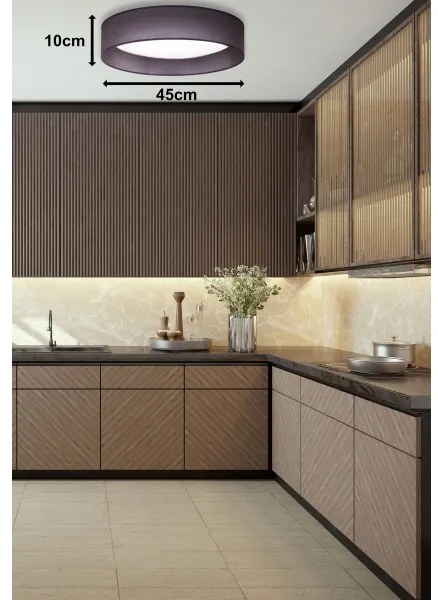 Duolla - LED Mennyezeti lámpa ROLLER LED/24W/230V átm. 45 cm antracit