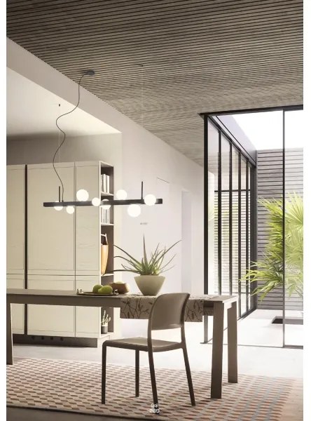 Redo 01-2375 - Csillár zsinóron GOJI 6xG9/28W/230V fekete