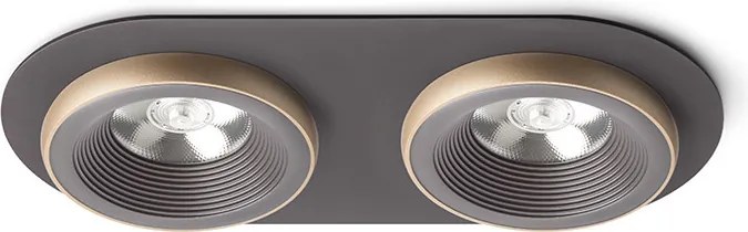 RENDL SHARM R II süllyesztett lámpa barna/gyöngyházarany 230V LED 2x10W 24° 3000K
