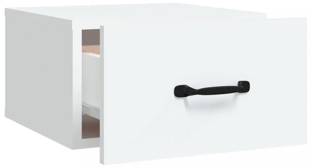 fehér falra szerelhető éjjeliszekrény 35x35x20 cm