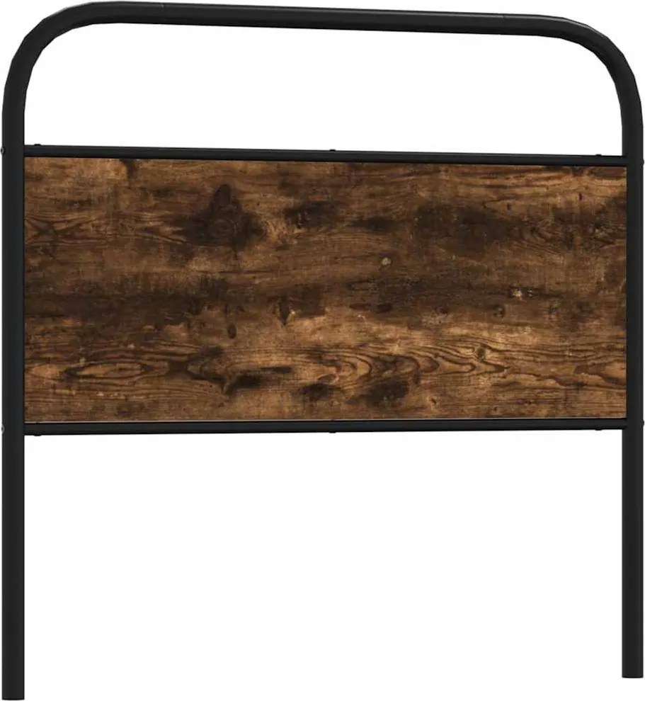 vidaXL csere fejtámla füstölt tölgy 107 cm acél és fűrészelt fa