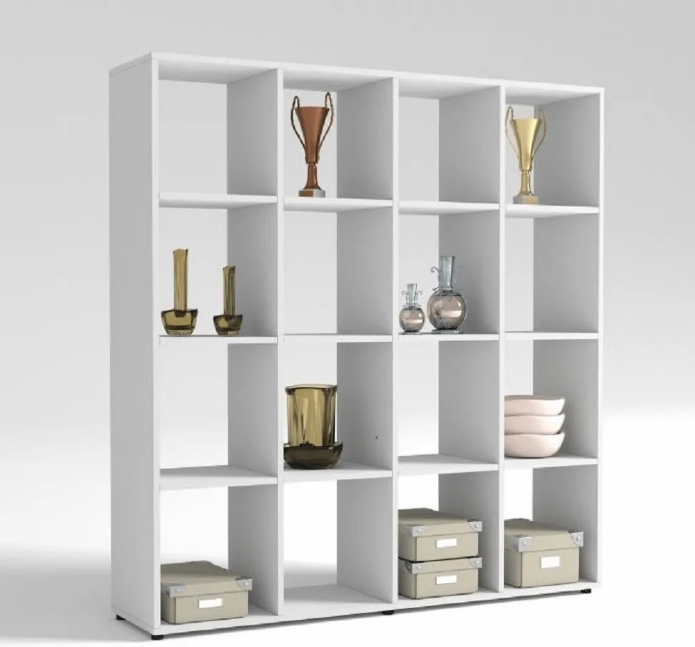 Könyvespolc, fehér, SARAH