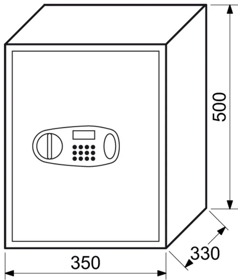 Bútorszéf RS 50, elektromos zárral, szürke