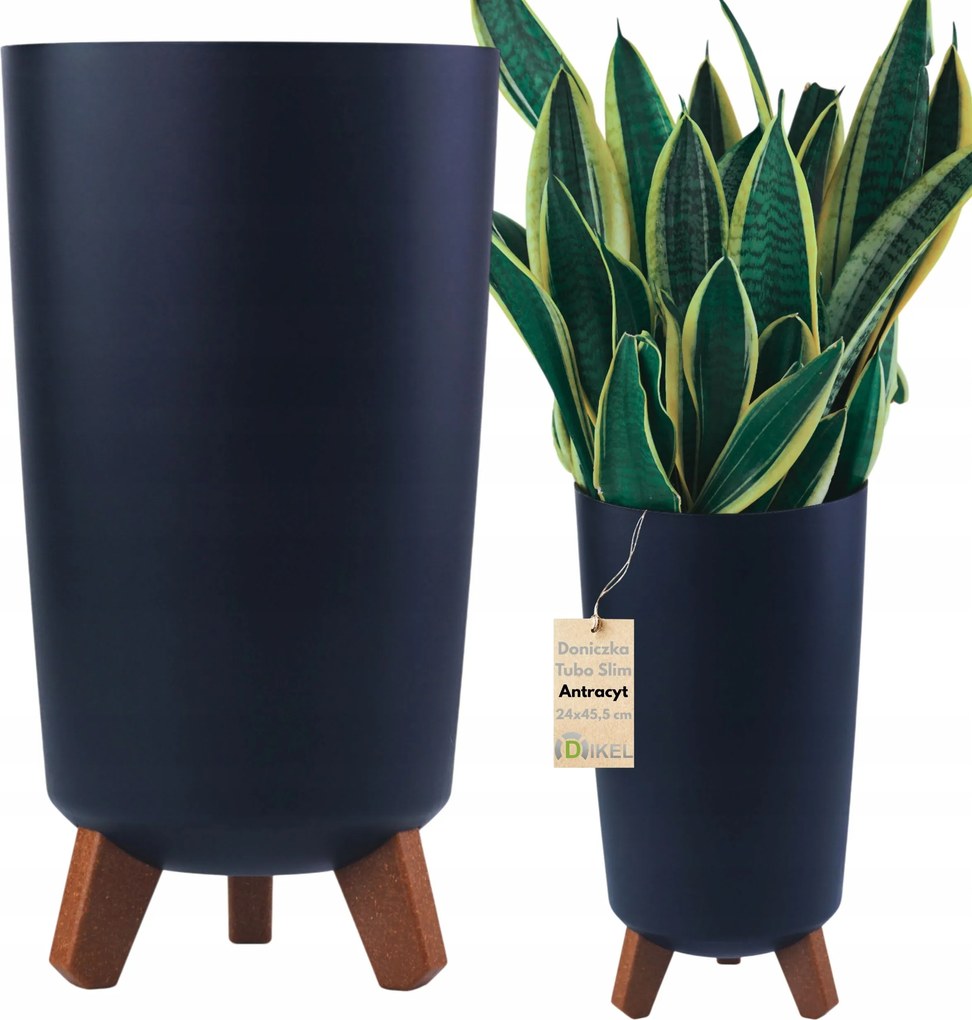 Kerek virágtartó lábakkal 24x45,5cm Műanyag virágtartó lábakkal