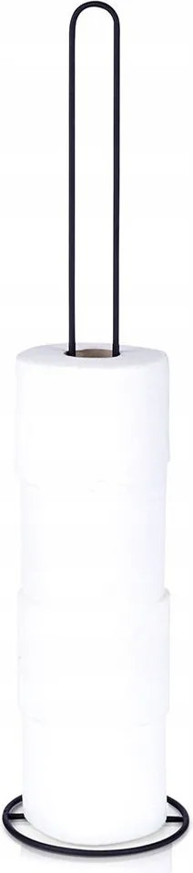 Wc-papír Tartó Állvány Fém Fekete Szabadon Álló Tartalék Loft