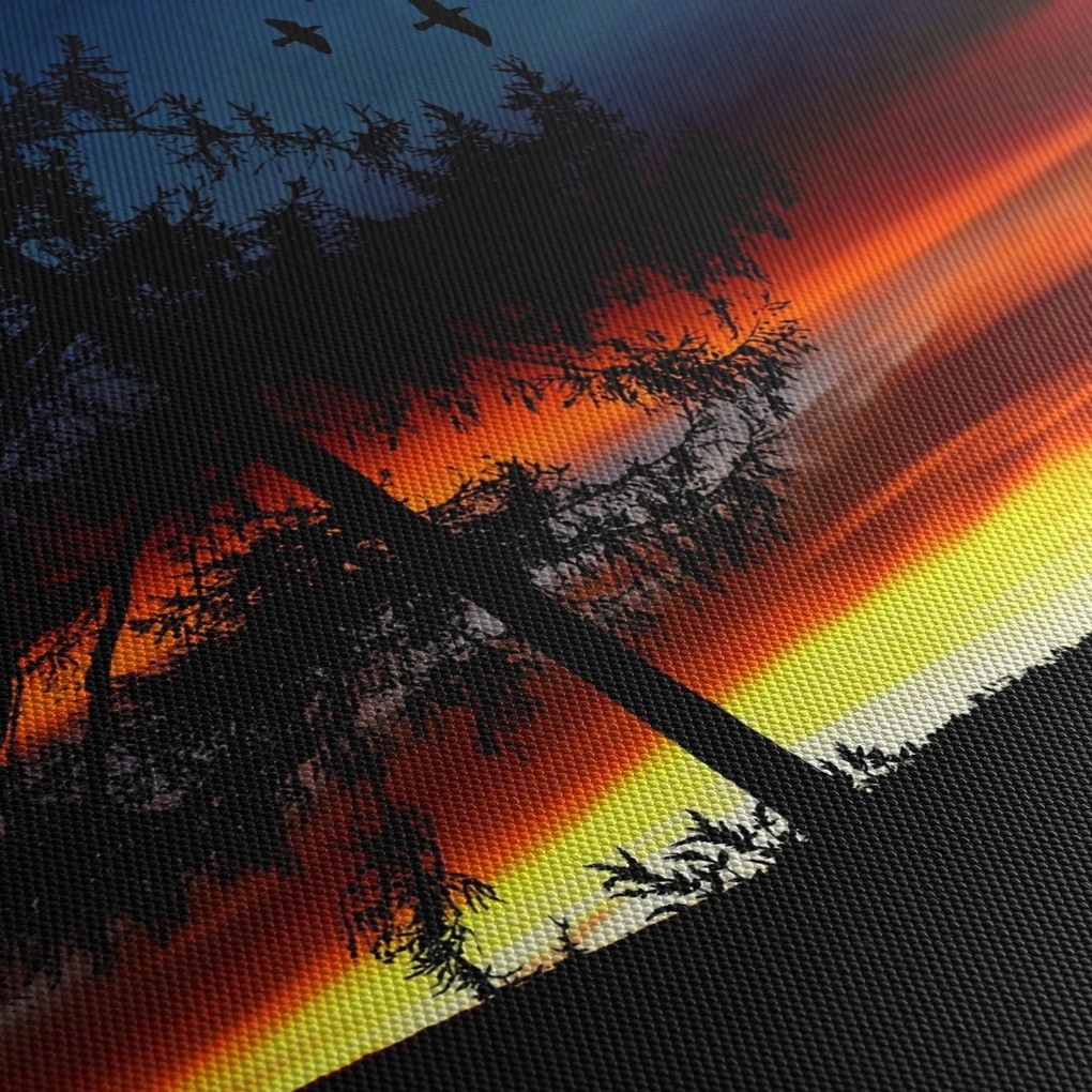 Kép - Farkas sziluettje (90x60 cm)
