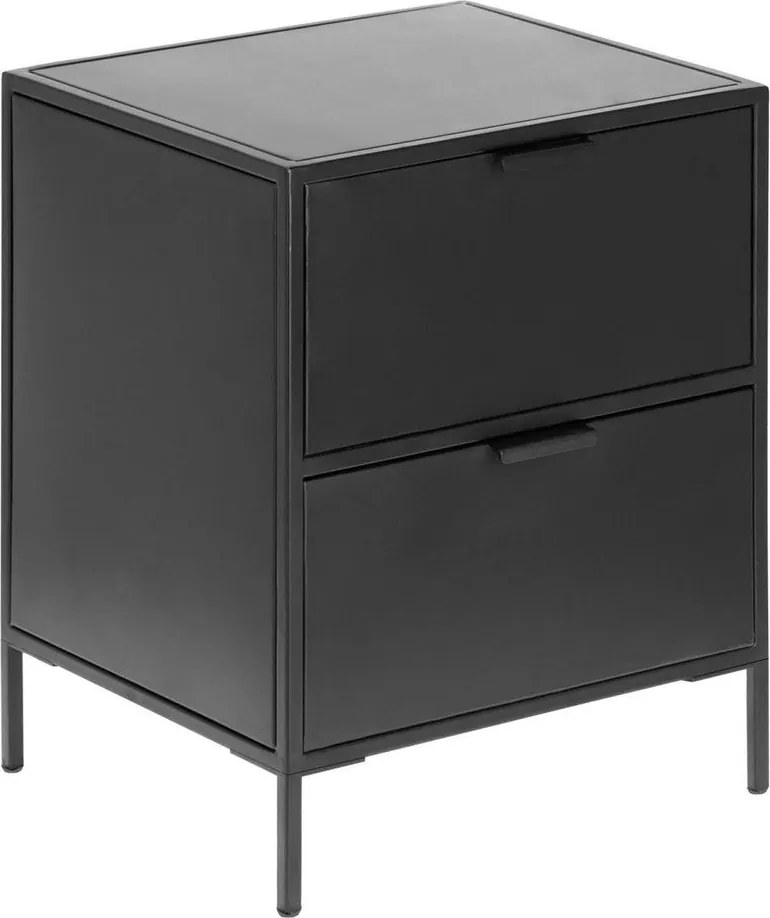 Fekete acél éjjeliszekrény Shantay – Kave Home