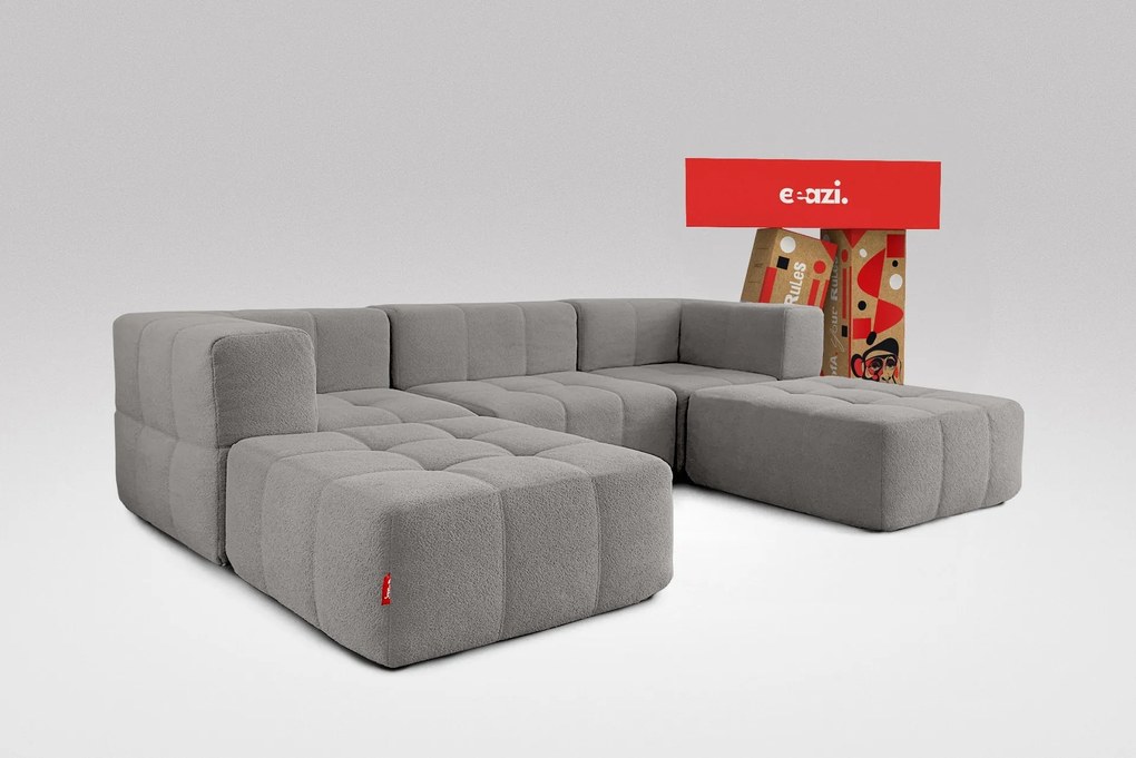 5 Teiliges Modulares Sofa – Grau