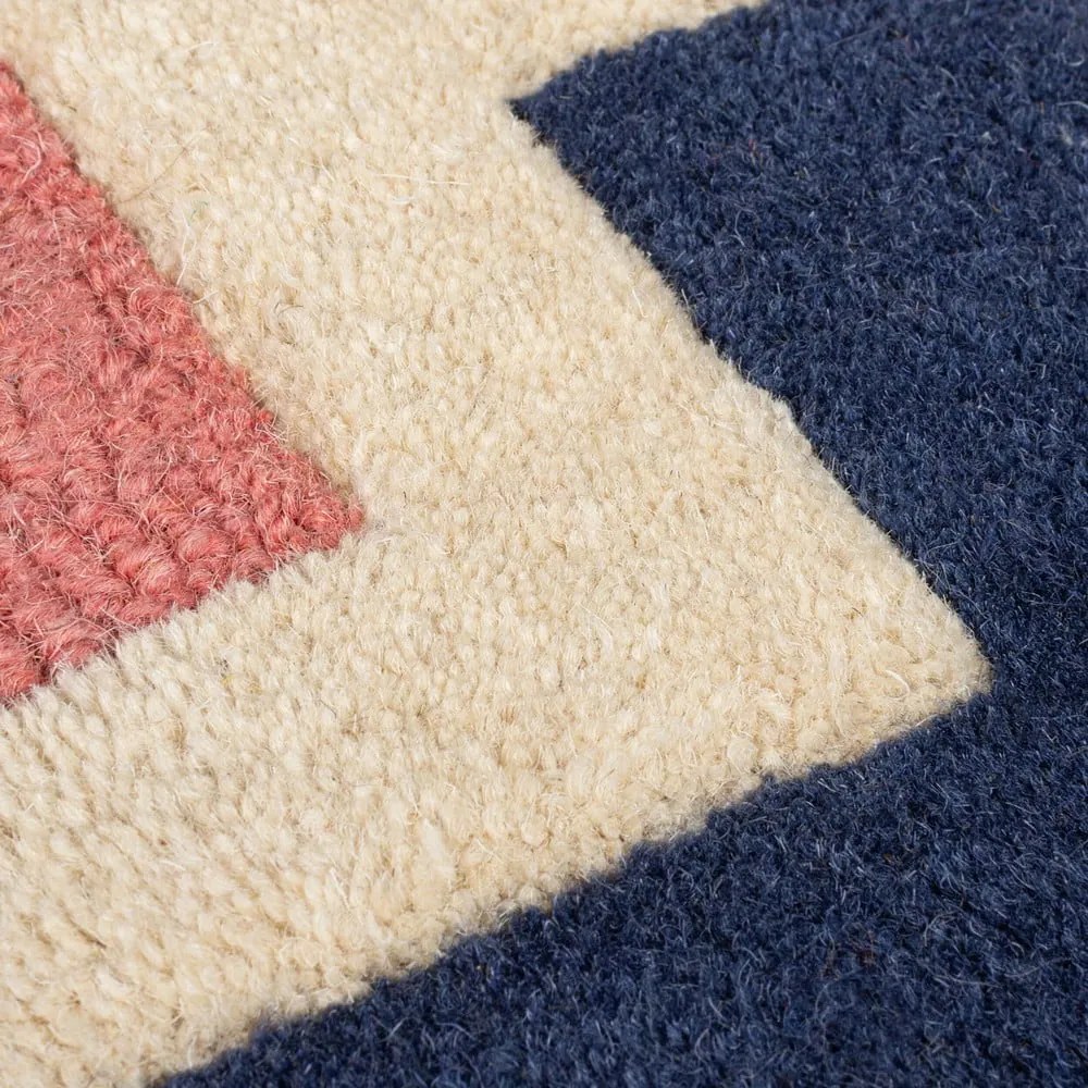 Kézi szövésű gyapjú futószőnyeg 60x230 cm Retro Blocks – Flair Rugs
