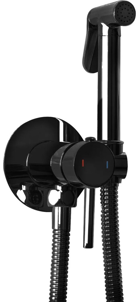 Bidé csap Lungo Loop Black Metallic