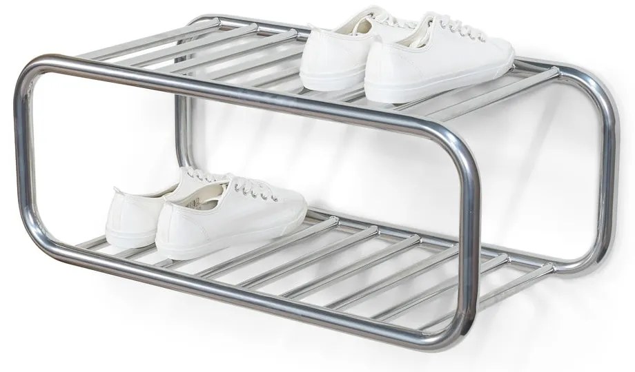 Ezüstszínű fém függő cipőtartó 72x28x35 cm Retro – Spinder Design