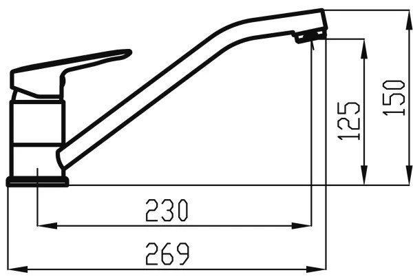 Novaservis - Mosogató csap METALIA fényezett króm
