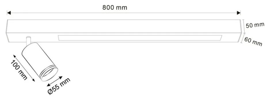Polux PARIS 327376 Spotlámpa 1x24W/LED|1x10W/GU10 4000K 800lm IP20