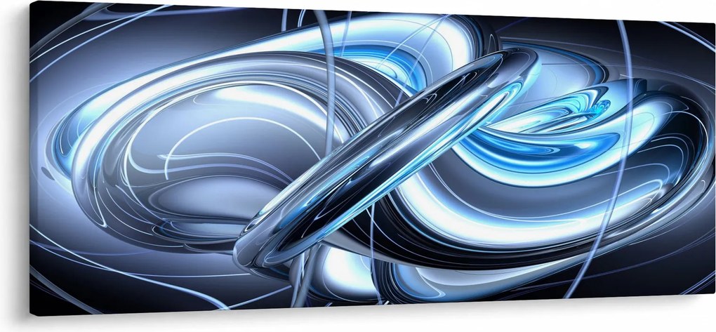 Kék absztrakció képe (120x50 cm)