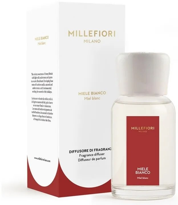 Millefiori Milano Aroma diffúzor Miele Bianco, 250 ml