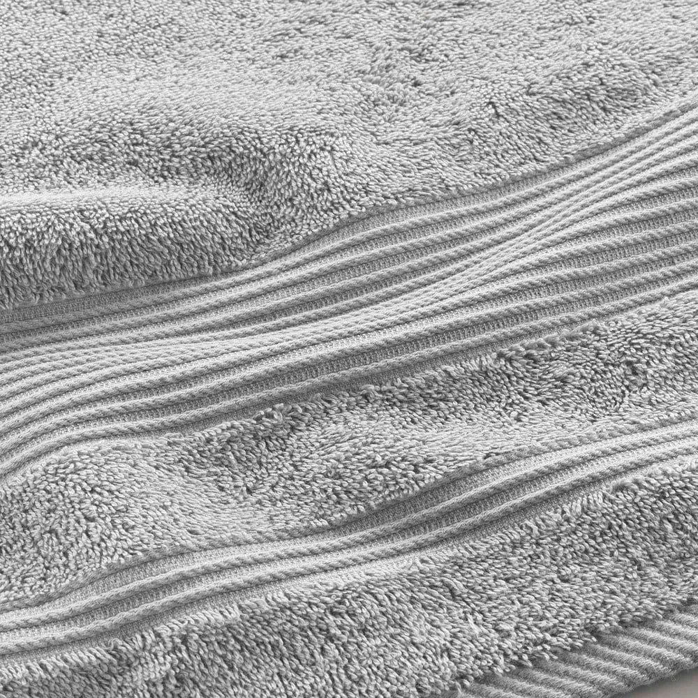 Világosszürke frottír pamut fürdőlepedő 90x150 cm Tendresse – douceur d'intérieur