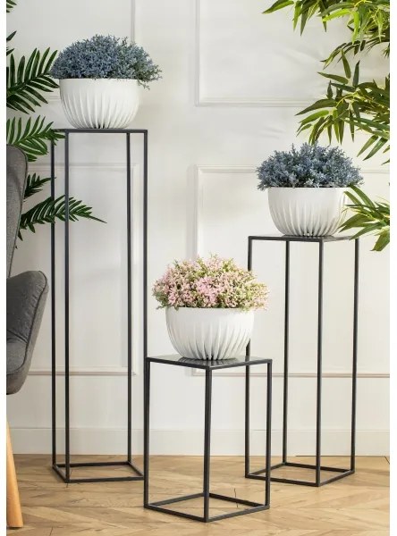 Virágállvány 100x24 cm antracit