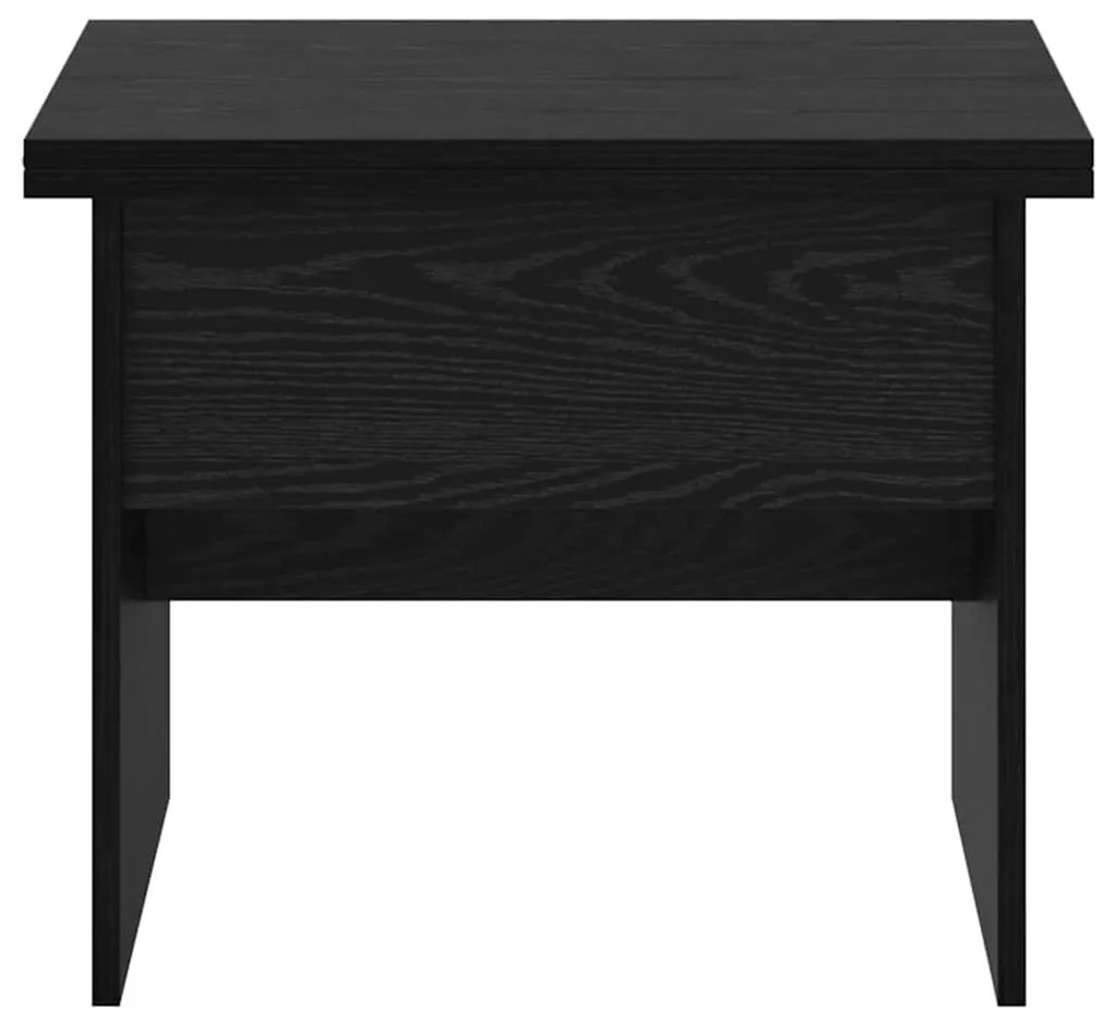 vidaXL Dohányzóasztal Fekete tölgy 55 x 54,5 x 45 cm Faanyag