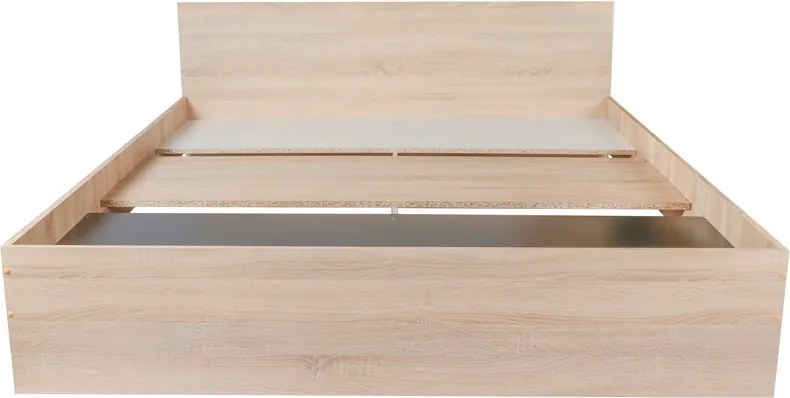 Pietro II NEW Kétszemélyes 140x200 bútor szett Adormo 15 cm matraccal és 2 éjjeliszekrénnyel – sonoma N