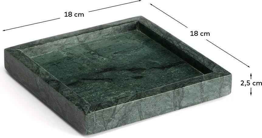 Márvány dekoratív tálca 18x18 cm Serela – Kave Home