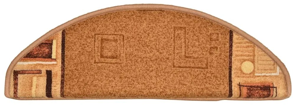 10 db bézs öntapadó lépcsőszőnyeg 65x21x4 cm