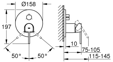 GROHE 24093003 - PLUS csaptelep, fényes króm