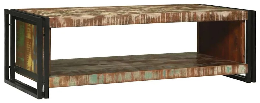 Dohányzóasztal Barna 120 x 50 x 38 cm tömör újrahasznosított fa