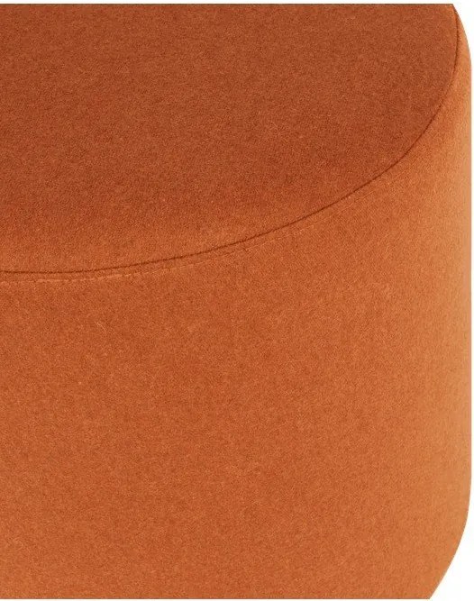 Terrakotta színű gyapjú puff Folk – noo.ma