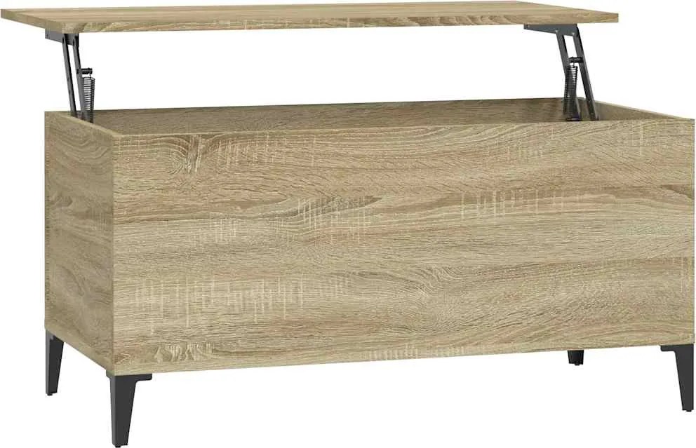 vidaXL sonoma tölgy színű szerelt fa dohányzóasztal 90x44,5x45 cm