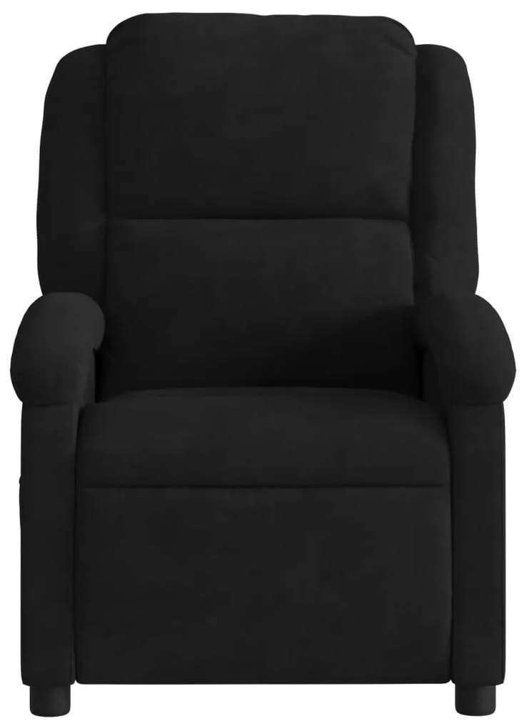 fekete bársony relaxfotel