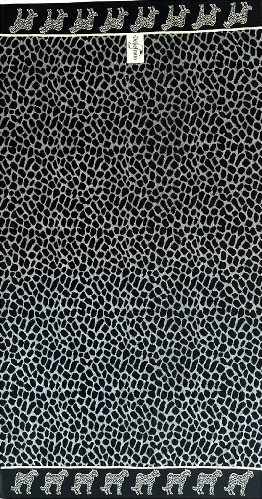 AFRIKA Strandtörölköző szürke leopárd 165x90cm