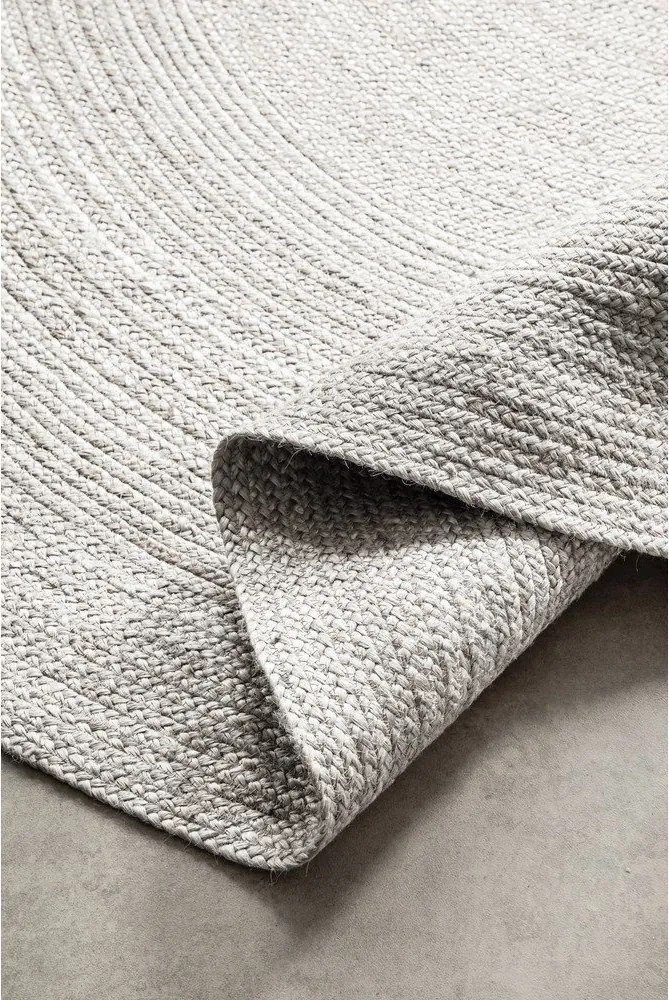 Fehér kétoldalas-kézi szövésű juta kerek szőnyeg ø 140 cm Braided – Hanse Home