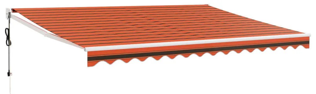 narancssárga-barna automata behúzható napellenző 4 x 3 m