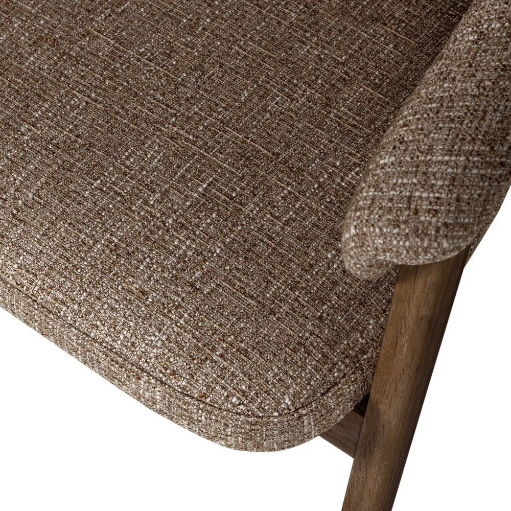 Barna kárpitozott karfás étkezőszék Tunar – WOOOD