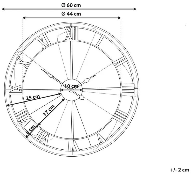Színes falióra ø 60 cm WIKON Beliani